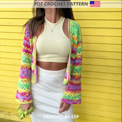 PDF Crochet Pattern | Bougainvillea Cardigan