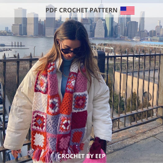 PDF Crochet Pattern | Cool Sunset Scarf