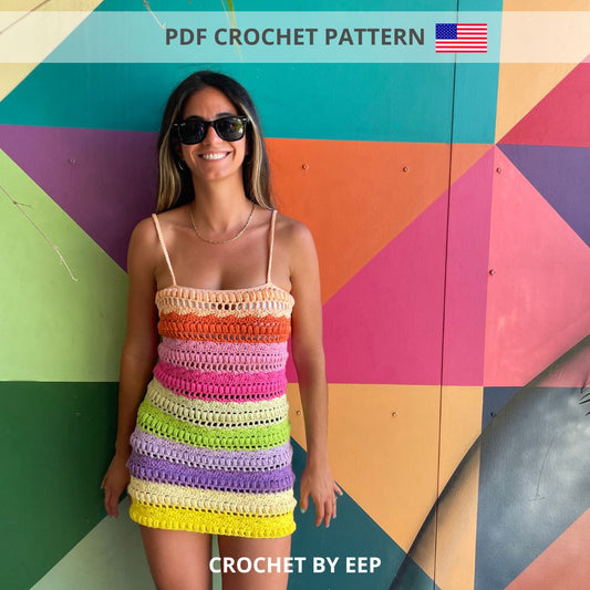 PDF Crochet Pattern | Under The Rainbow Dress
