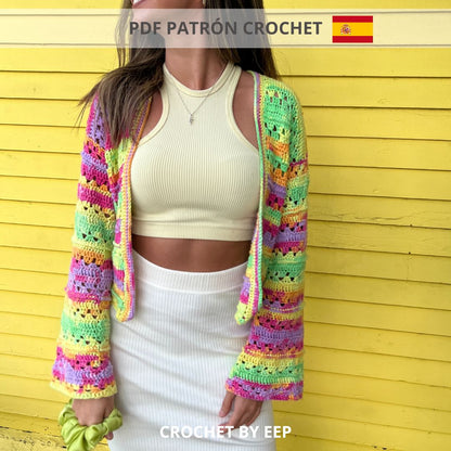 PDF Patrón Crochet | Bougainvillea Cardigan